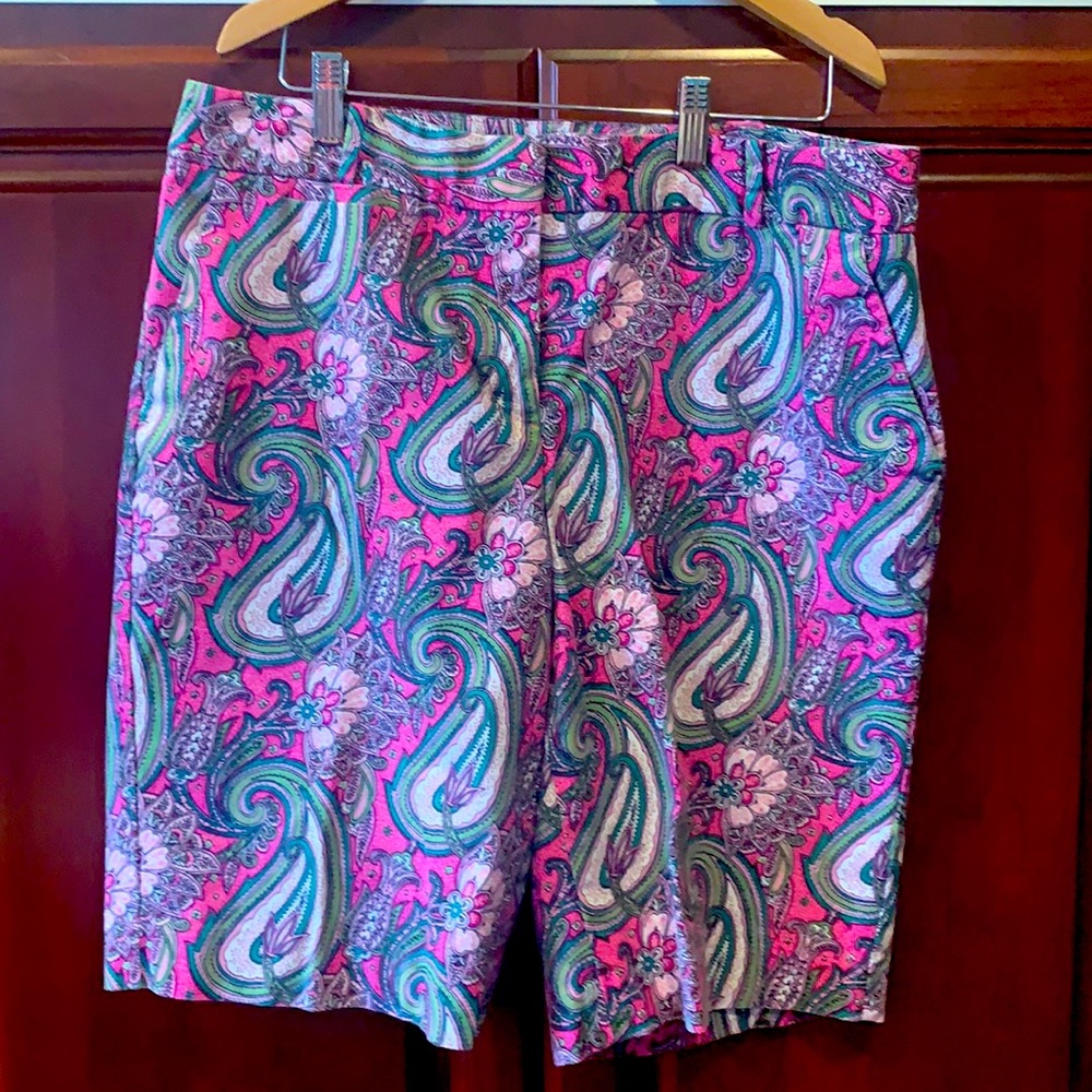 Talbots paisley shorts